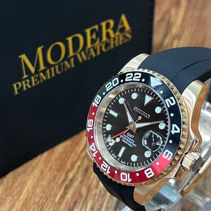 Gmteiko  I  Rose Gold(Black Plastic Strap)