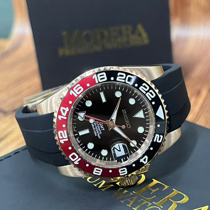 Gmteiko  I  Rose Gold(Black Plastic Strap)