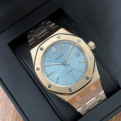 Royal Seikoak  I  Rose Gold light Ice Blue