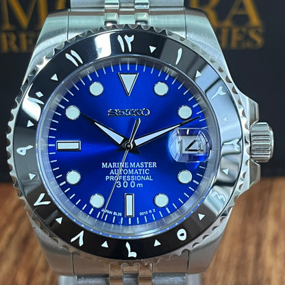 Seikomariner | Smurf (Black Arabian Bezel)