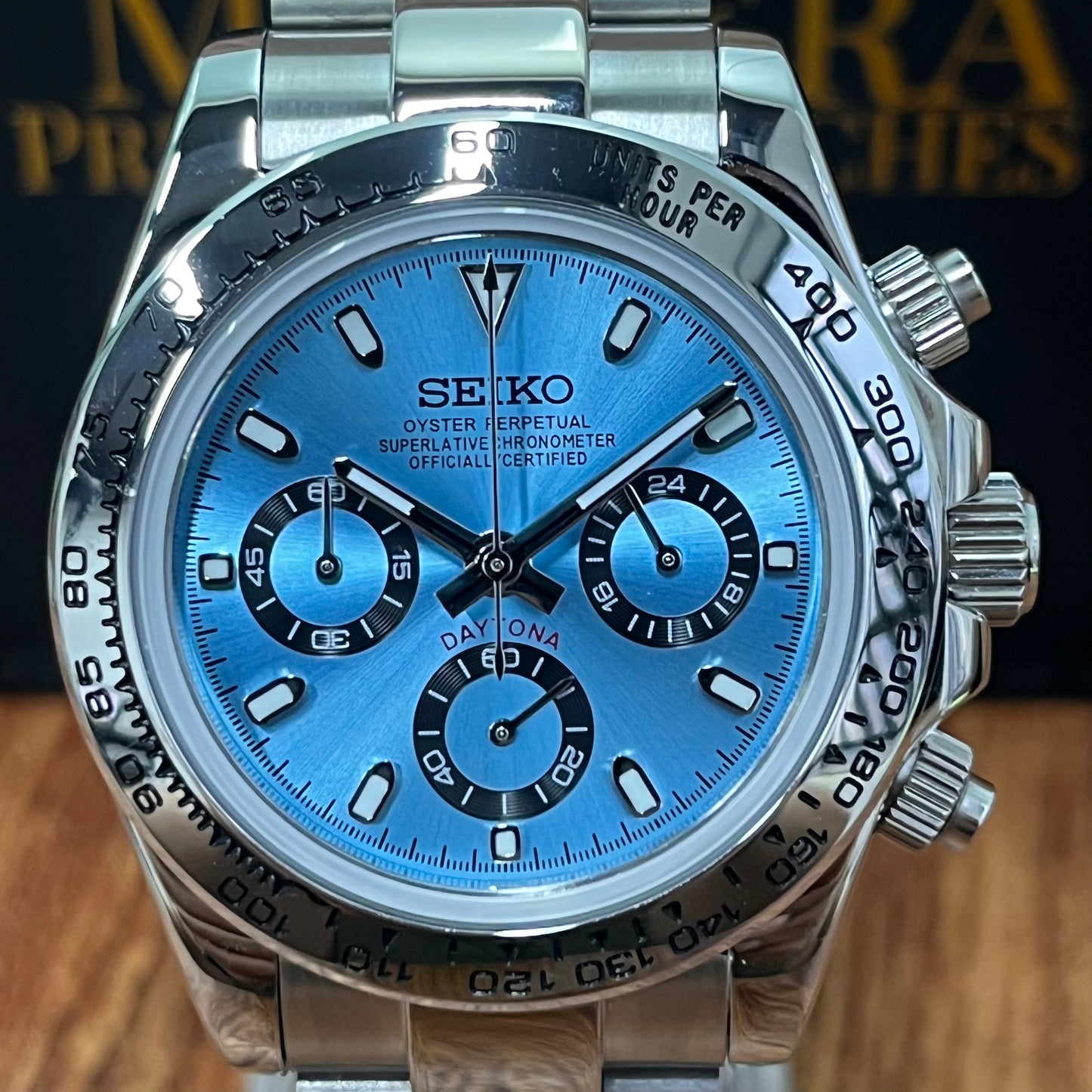 Sietona | Ice  Blue (Silver  Bezel)