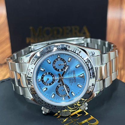 Sietona | Ice  Blue (Silver  Bezel)