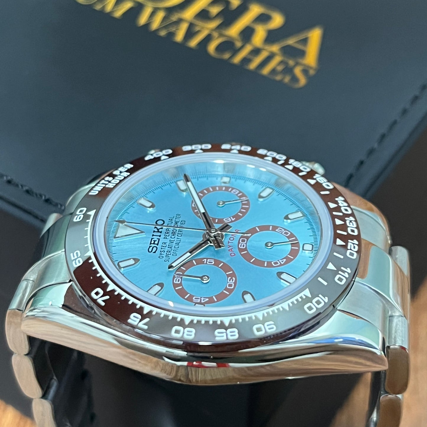 Sietona | Ice  Blue (Brown  Bezel)