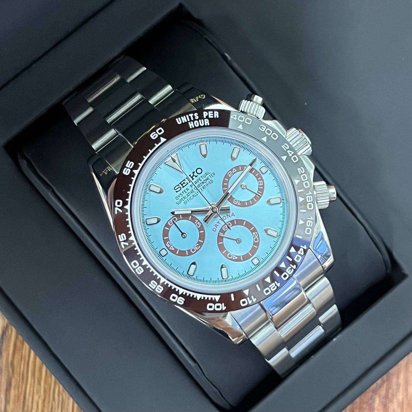 Sietona | Ice  Blue (Brown  Bezel)